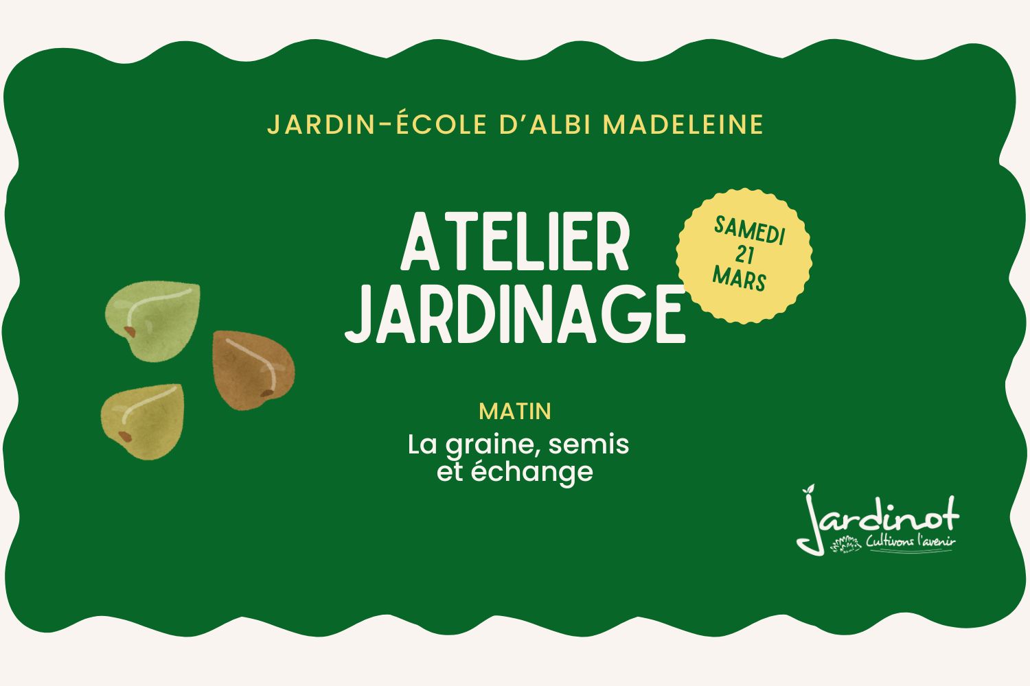 Atelier graine, semis et échange à Albi