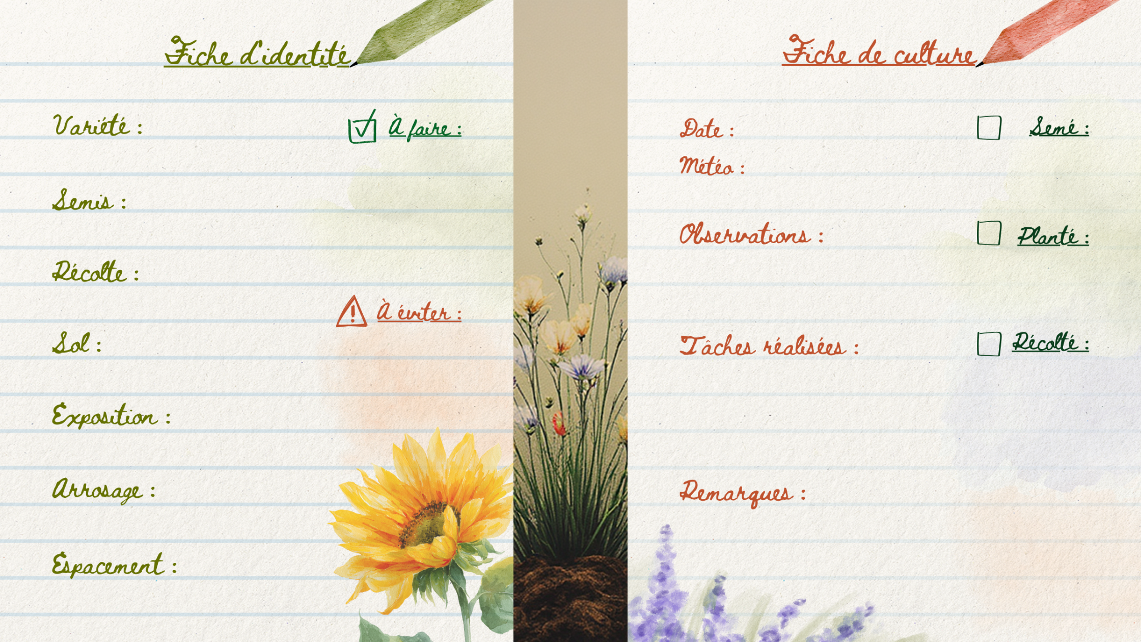 Fiches pratiques de jardinage à imprimer